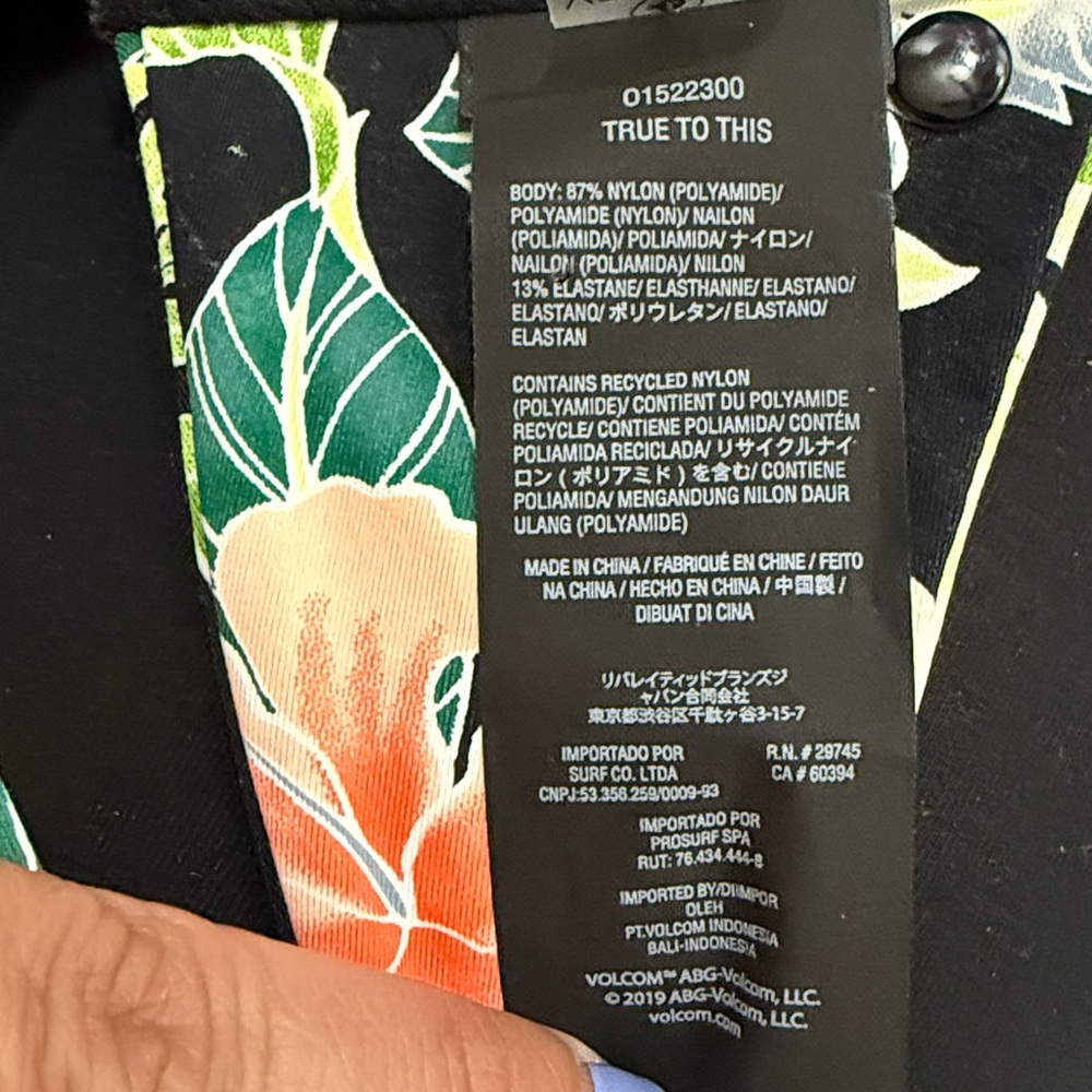 Volcom Eco True Swim Collection Tropical Floral Bikini Set  
Adjustable Straps - Picture 14 of 15